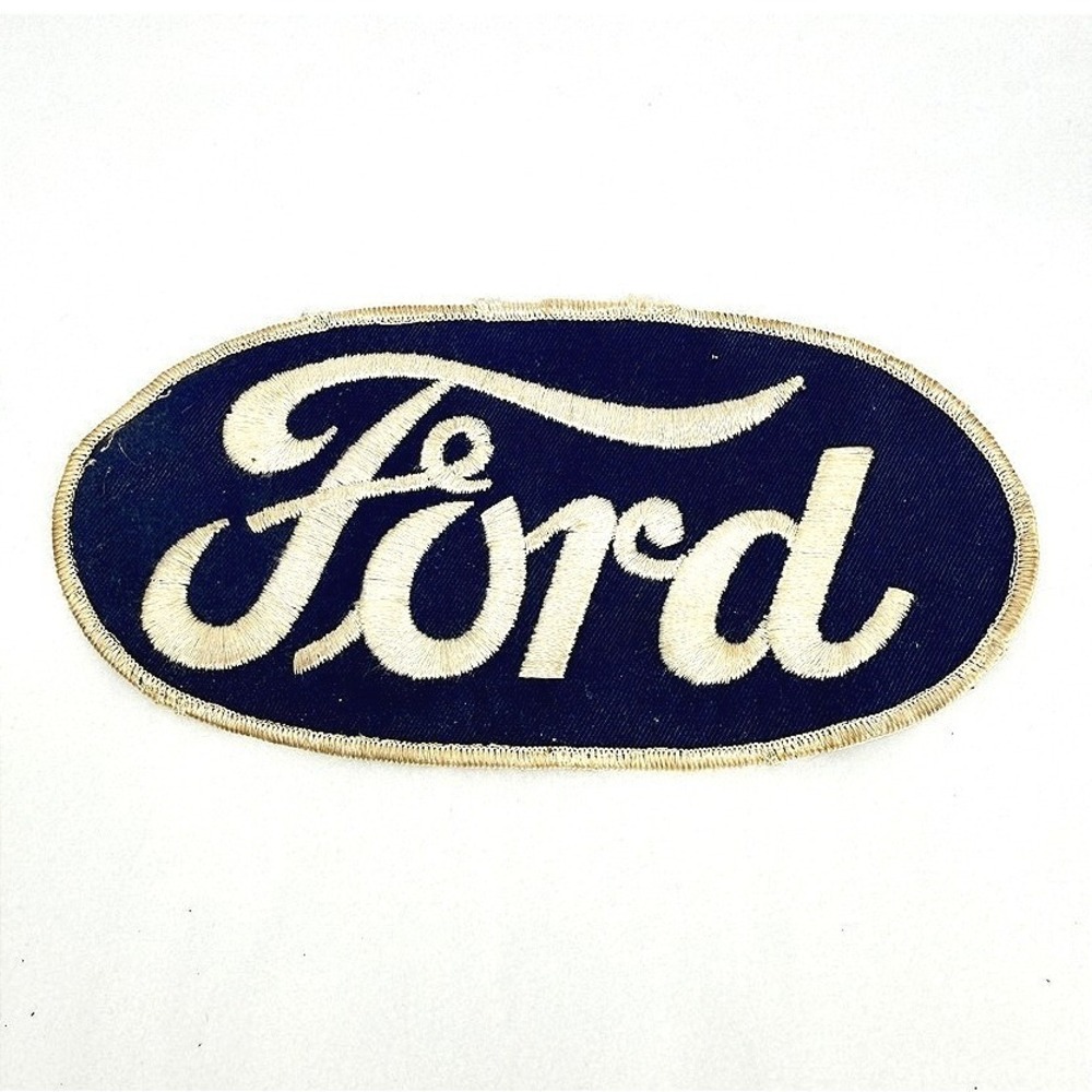 Ford‎ Patch Embroidered Blue White Oval Vintage Truck Racing USED